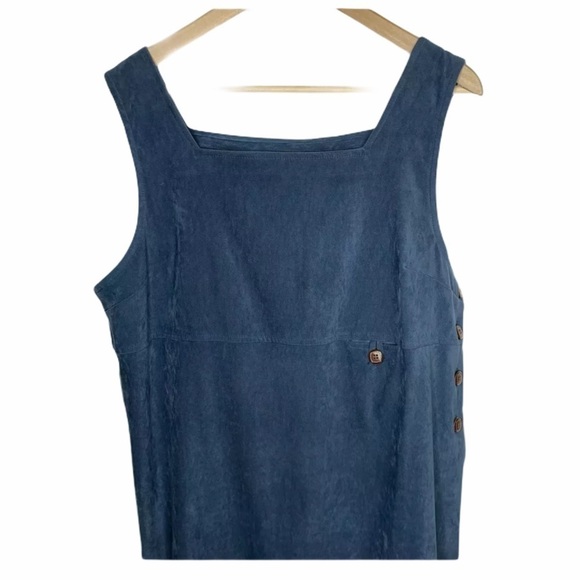 Teddi Womens Modest Dress Blue Soft Large Long - Picture 2 of 5